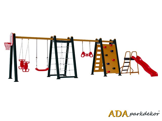 10-30795-Kaydıraklı Tırmanmalı Salıncak Seti